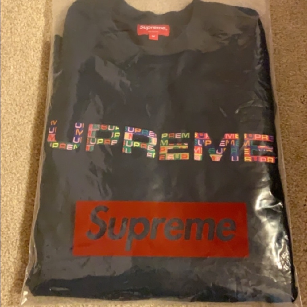 Supreme meta logo Long sleeve shirt